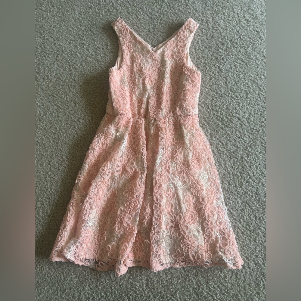 GB Girls Pink Flower Lace Kids Dress 🪷